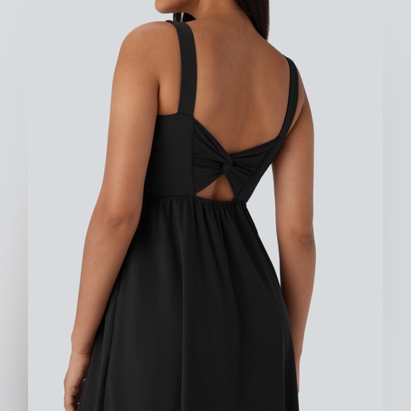 SoftlyZero™ Airy Padded Cool Touch Midi Casual Dress with Pockets D-F Cups - Picture 4 of 7